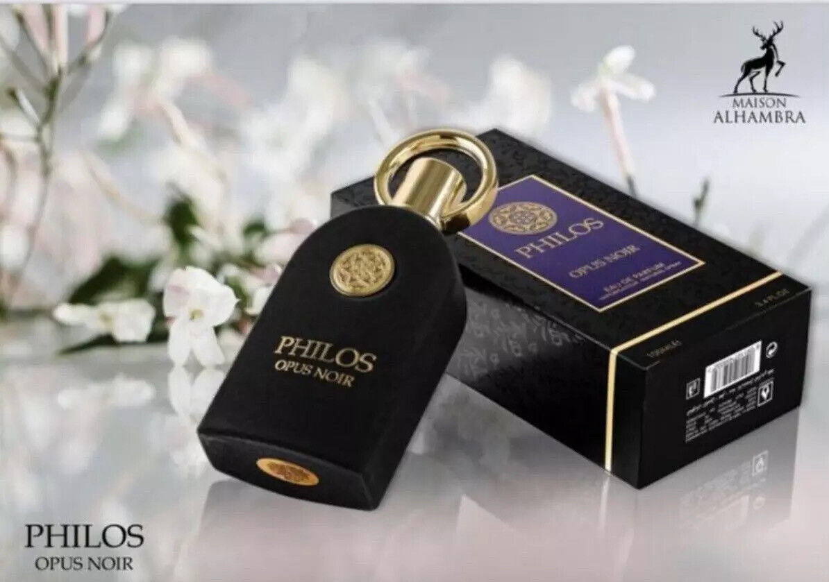 Philos Opus Noir Eau De Perfume Spray by Alhambra 3.4 Fl Oz.- USA SELLER