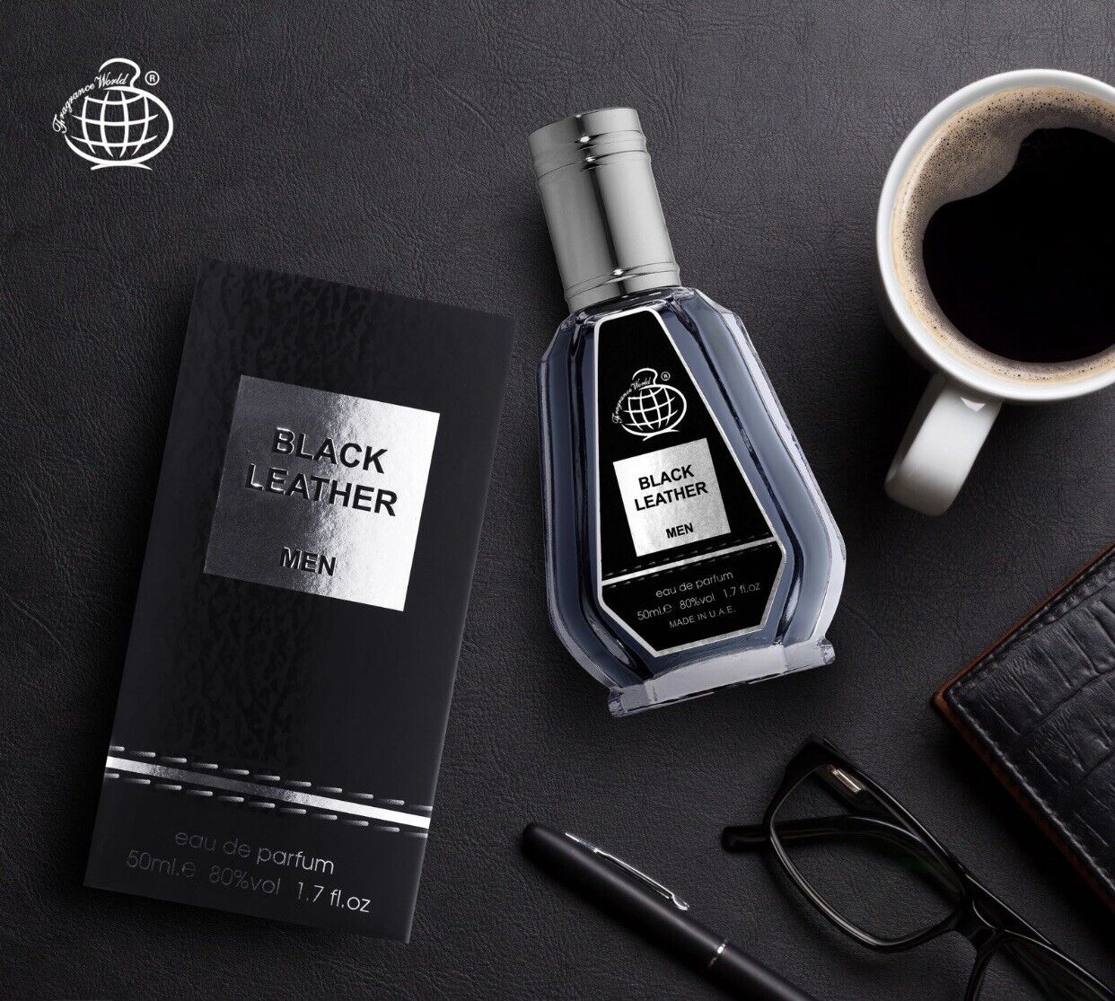 Black Leather For Men Edp Perfum By Fragrance World 50 Ml