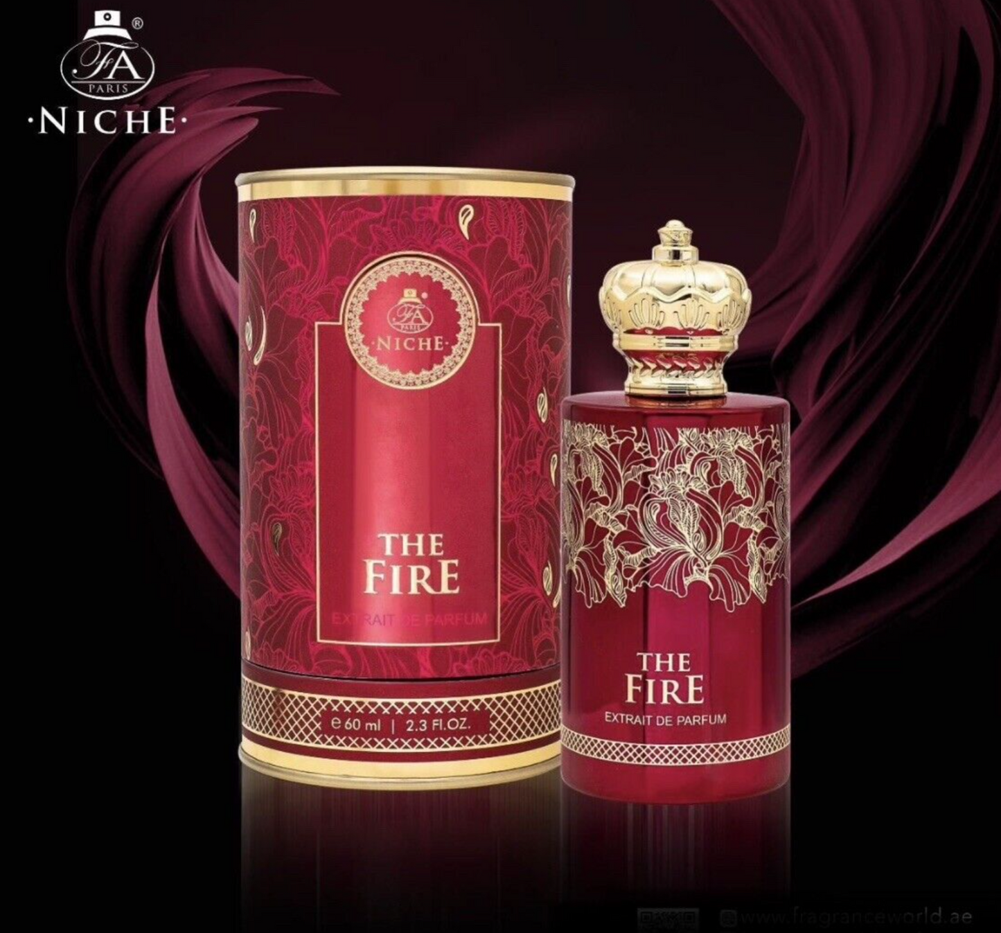The Fire Extrait Perfume By Fragrance World 60 ML - UAE VERSION - NEWEST RELEASE