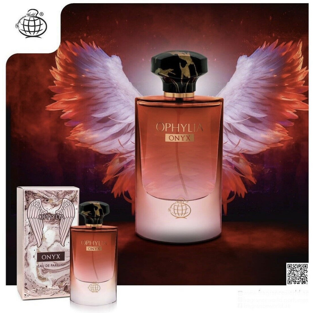 Ophylia Onyx EDP Perfume By Fragrance World 80 ML - USA SELLER = FREE SHIPPING.