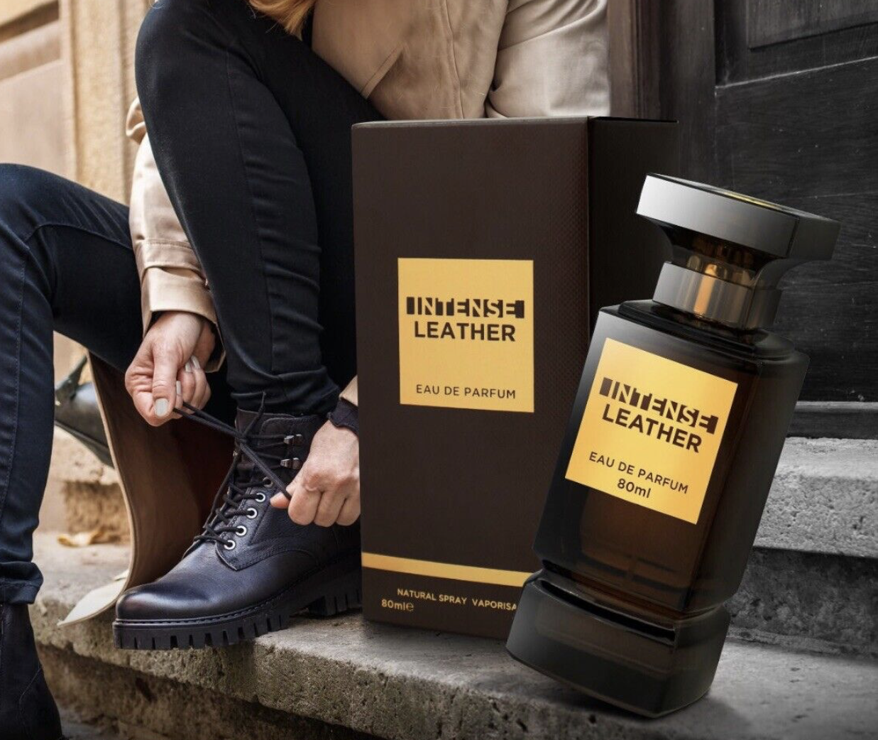 Intense Leather EDP Perfume By Essencia De Flores 80ML - USA SELLER