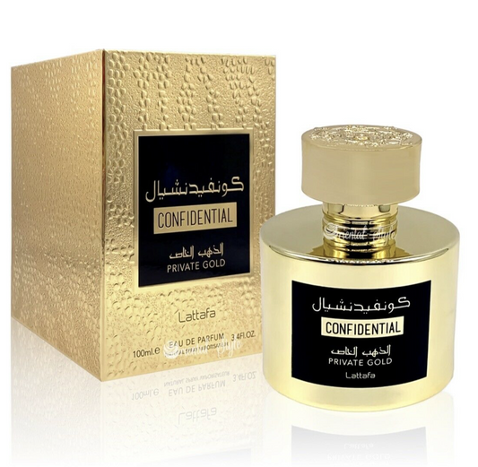 Confidential Private Gold EDP Perfume By Lattafa 100ML- USA SELLER