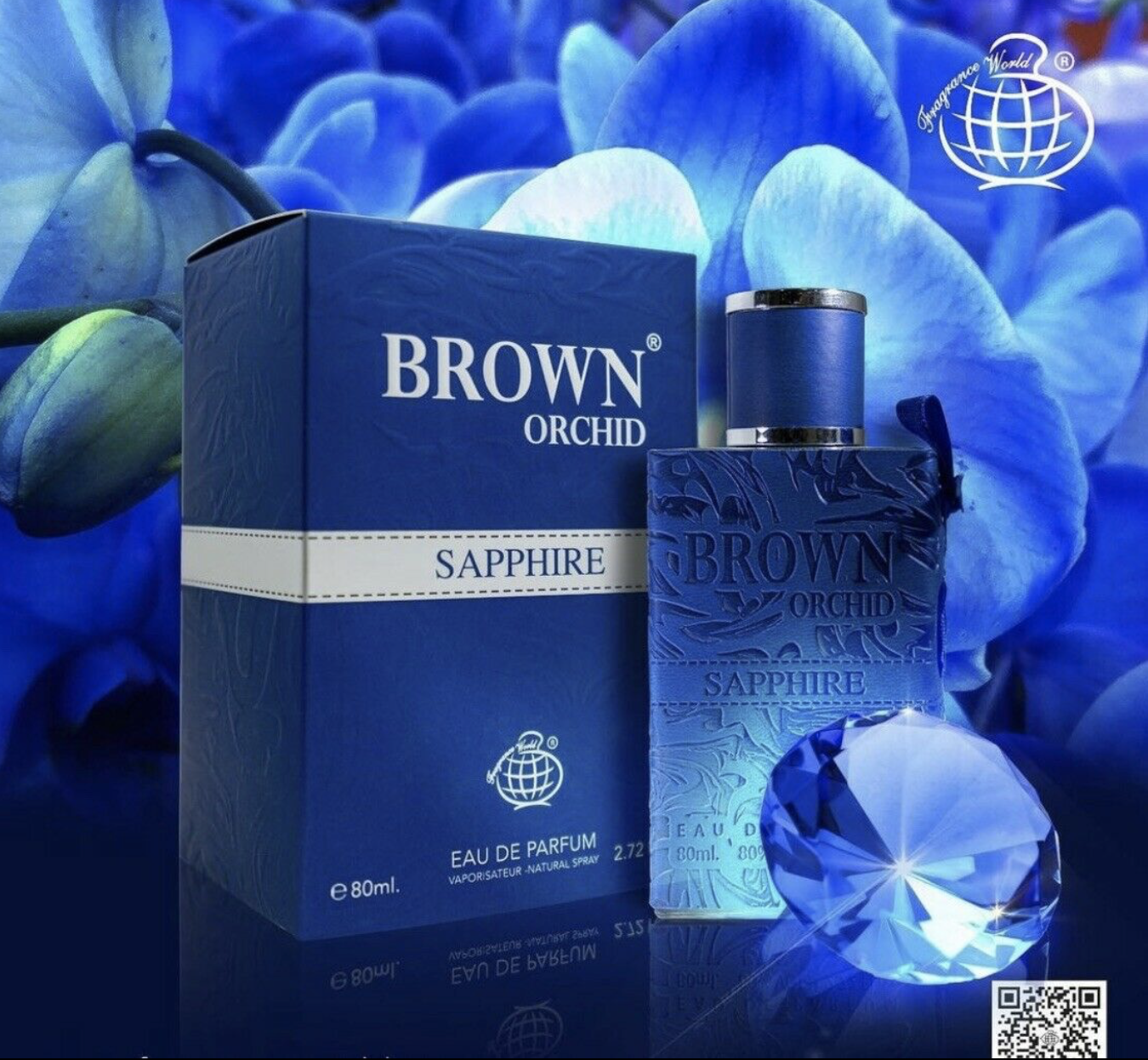 Brown Orchid SAPPHIRE Perfume By Fragrance World 80 ML