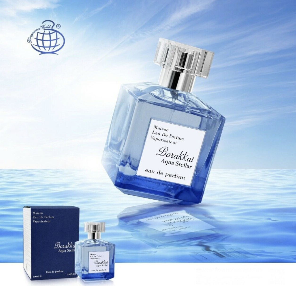 Barakkat Aqua Stellar EDP Perfume By Fragrance World 100 ML - USA SELLER